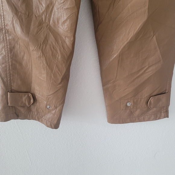 Aritzia Wilfred Cargo pants Soft Vegan leather camel - Picture 6 of 16
